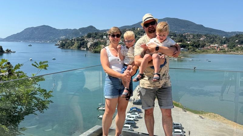 Vader, moeder en twee kinderen