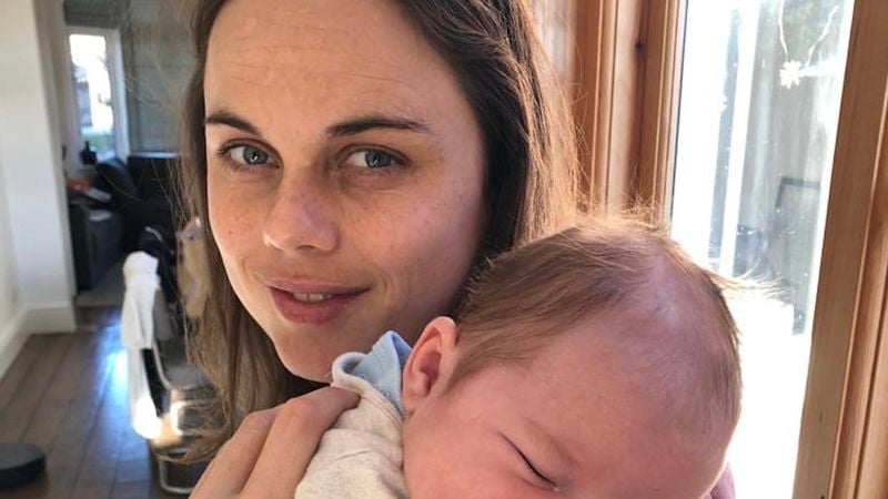 Willemijn de Bruin kreeg een kraambedpsychose. Foto vlak na de eerste opname in de kliniek.