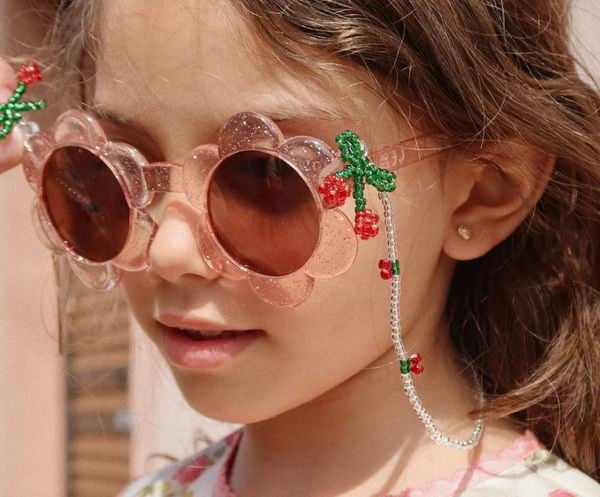 zonnebril bloem glitter