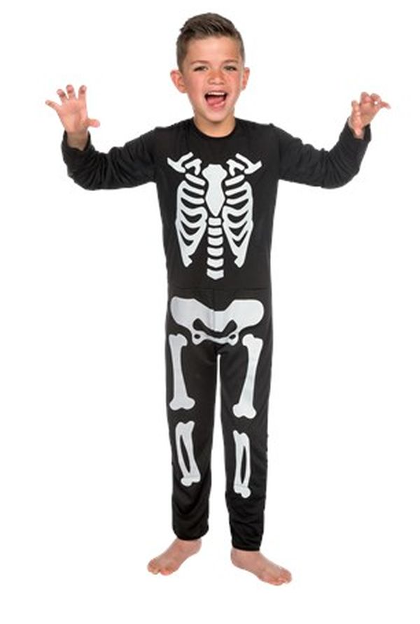 Skelet onesie Halloween outfit