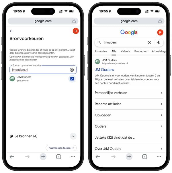 J/M Ouders in Google
