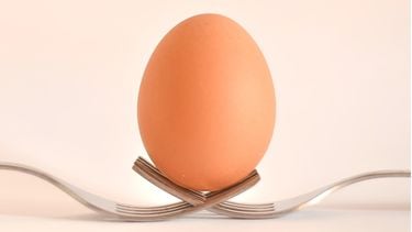 Een ei op twee vorken