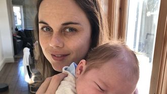 Willemijn de Bruin kreeg een kraambedpsychose. Foto vlak na de eerste opname in de kliniek.