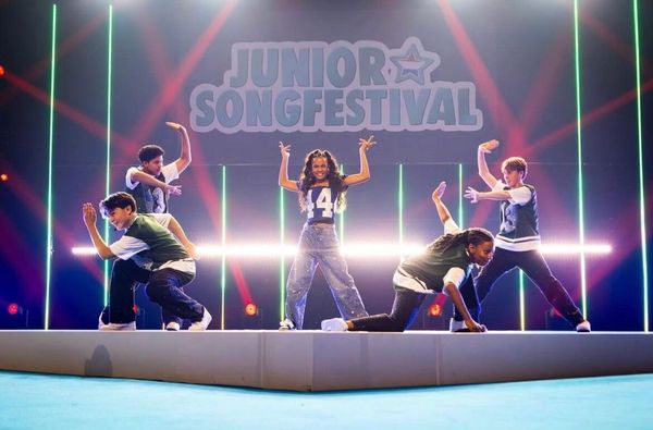 Meadow tijdens de nationale finale van het Junior Songfestival