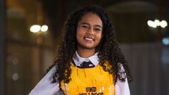 Meadow tijdens de opnames van haar nieuwe nummer 'Focus'