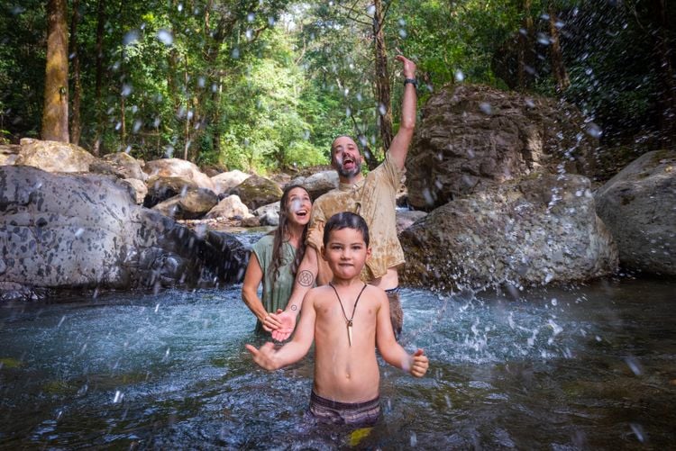 Teun en zijn gezin in Costa Rica