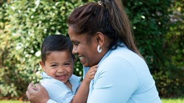 Vrouw met zoontje