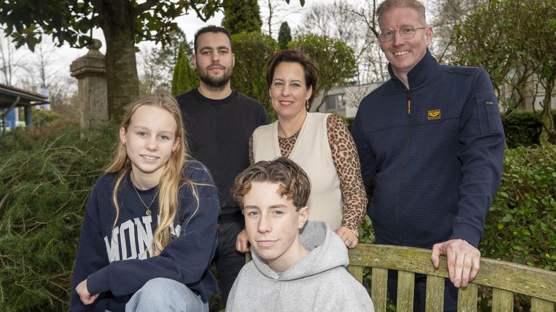 Godwin en Corriene met hun kinderen